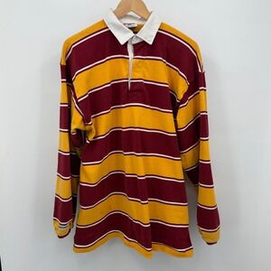 Barbarian Rugby Wear Mens Sz XXL Striped Long Sleeve Rugby Shirt Canada Preppy